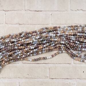 Luster Mix Crystal Rondelles 3x2mm Bead Strand Jewelry Making Supplies Craft
